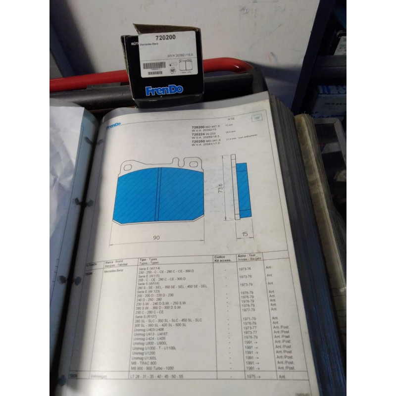 Pastiglie freno FRENDO 720200-720224-720250