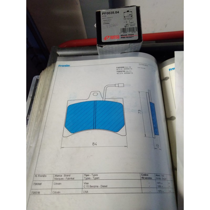 Pastiglie freno FRENDO 720206-720216