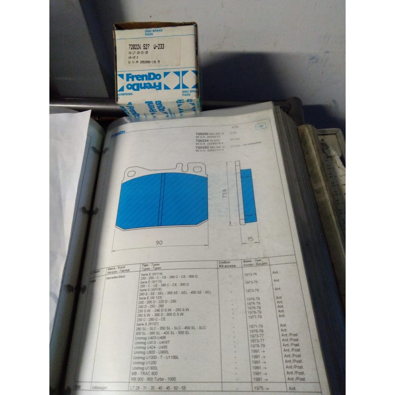 Pastiglie freno FRENDO 720224-720200-720250