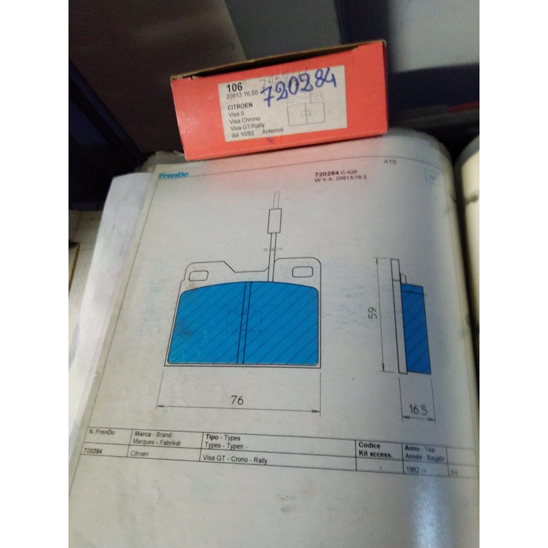 Pastiglie freno FRENDO 720284
