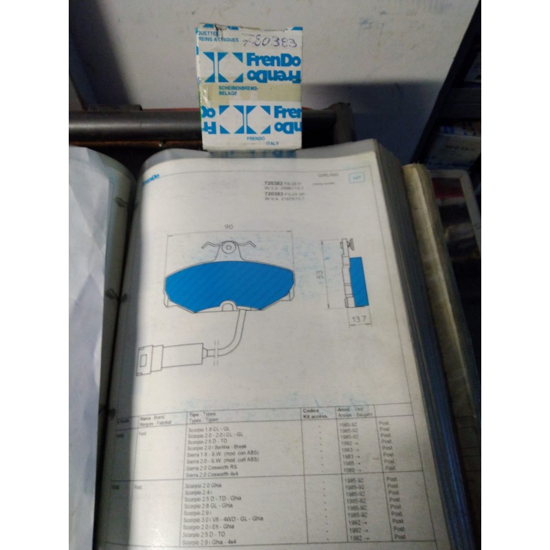 Pastiglie freno FRENDO 720383-720382