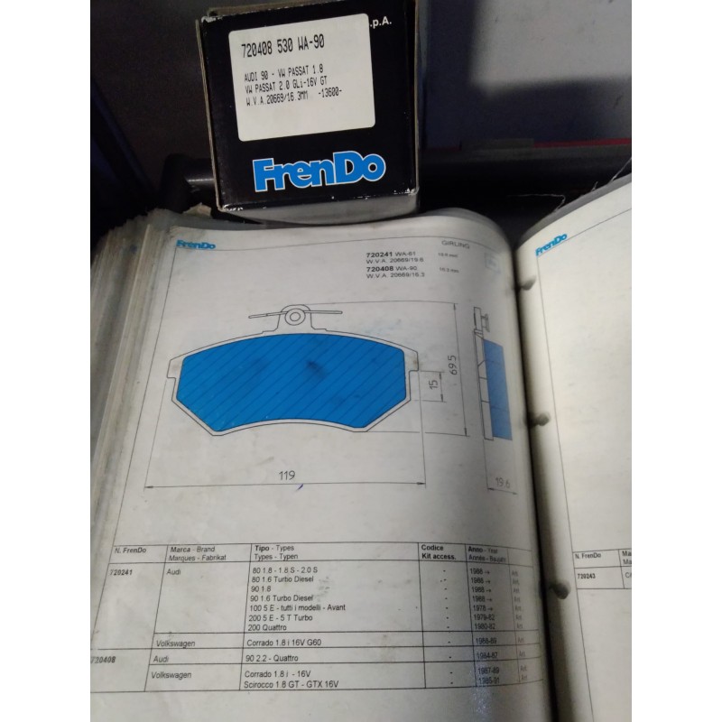 Pastiglia freno FRENDO 720408-720241