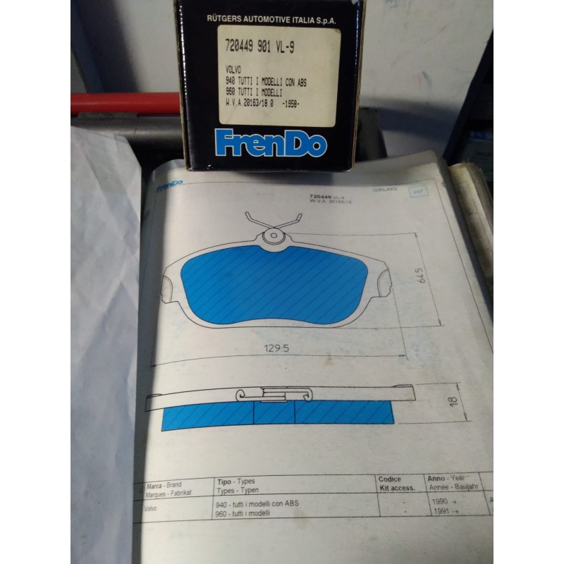 Pastiglia freno FRENDO 720449