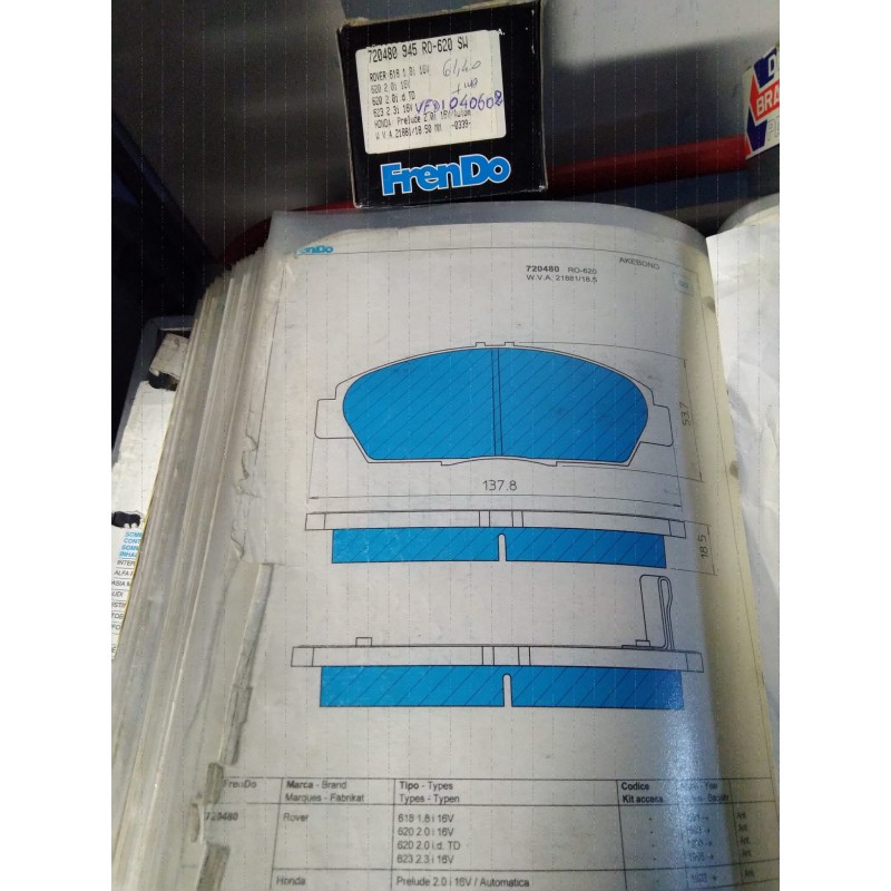Pastiglia freno FRENDO 720480
