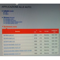 PASTIGLIE FRENO INFINITI  REMSA 9832