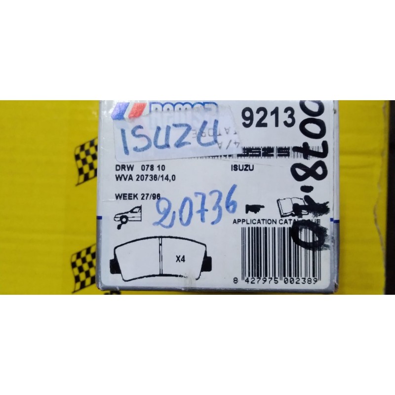 PASTIGLIE FRENO ISUZU REMSA 9213