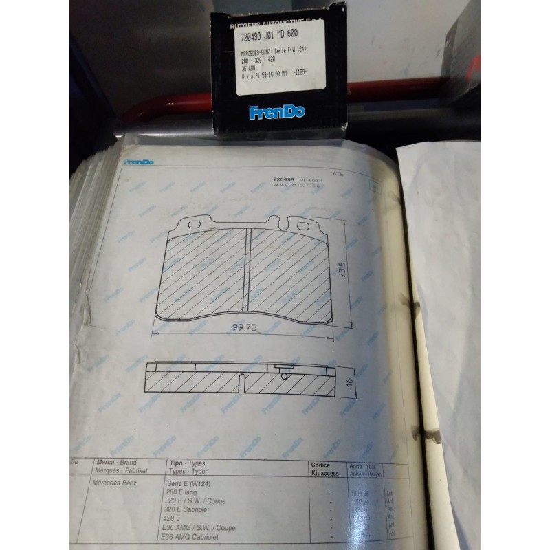 Pastiglia freno FRENDO 720499