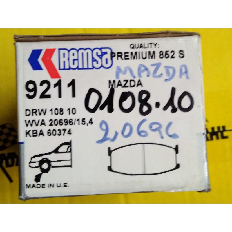 PASTIGLIE FRENO MAZDA REMSA 9211