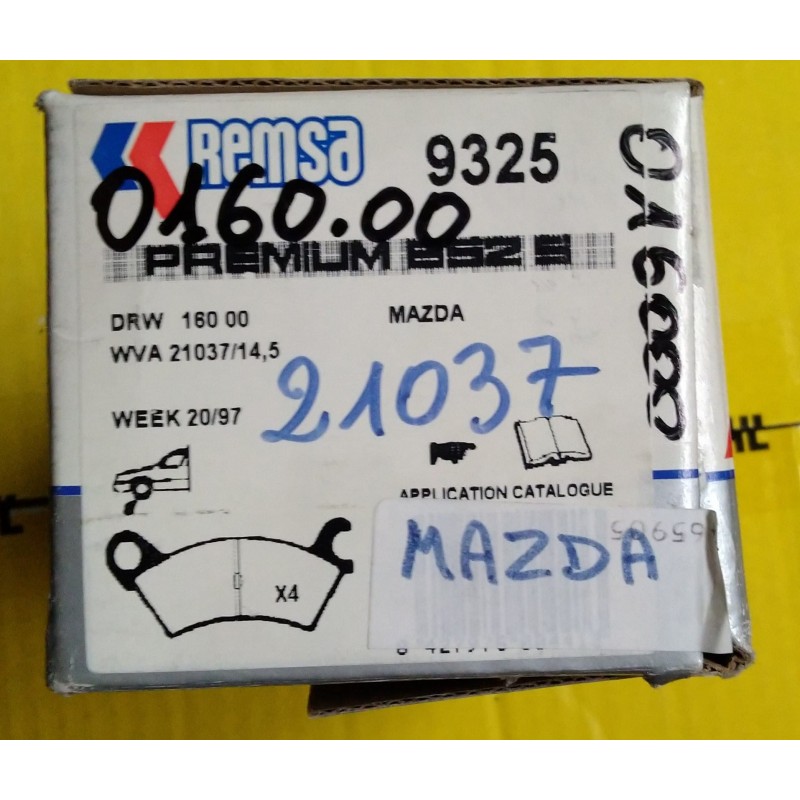 PASTIGLIE FRENO MAZDA REMSA 9325