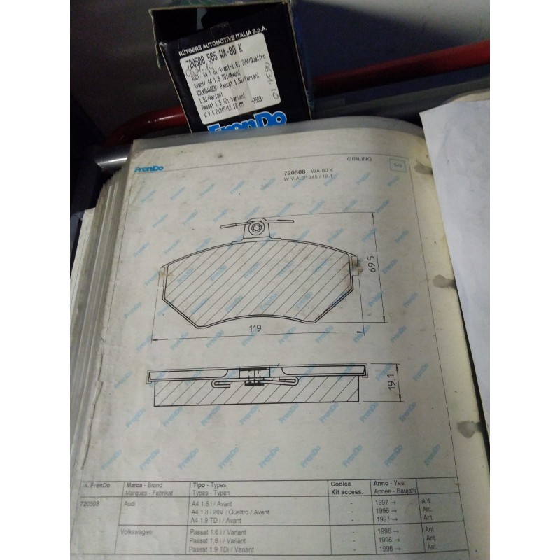 Pastiglia freno FRENDO 720508