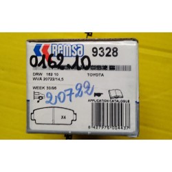 PASTIGLIE FRENO TOYOTA...