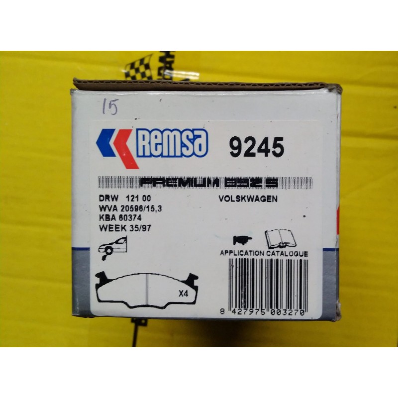 PASTIGLIE FRENO VOLKSWAGEN  REMSA 9245