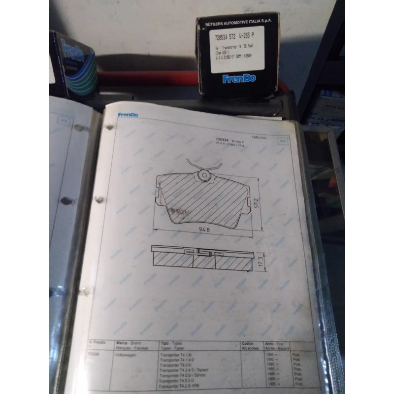 Pastiglia freno FRENDO 720534