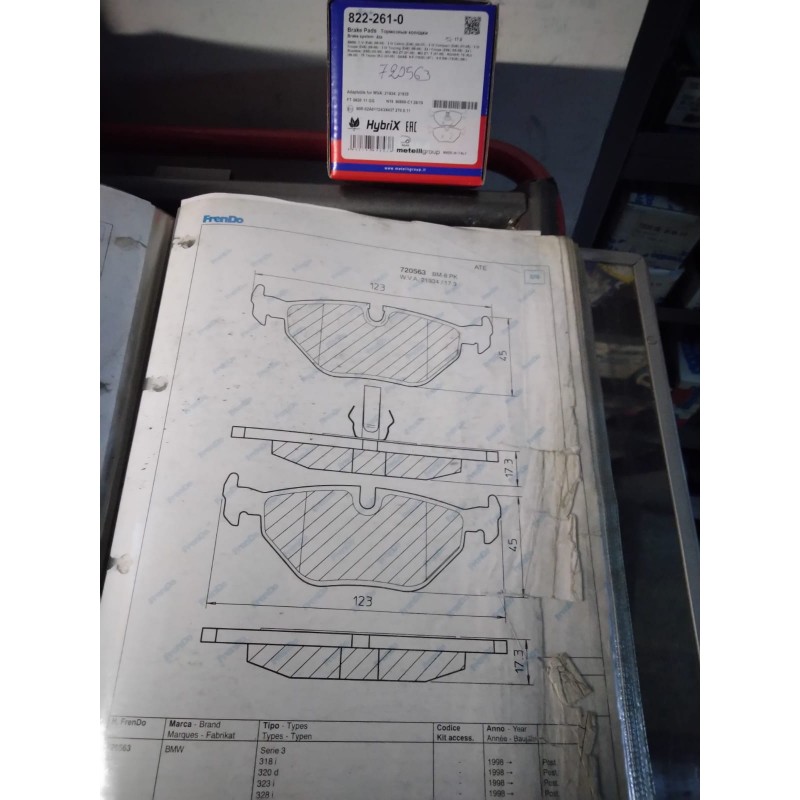 Pastiglia freno FRENDO 720563