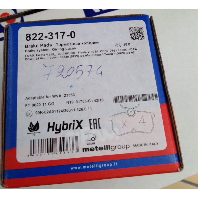 Pastiglia freno FRENDO 720574