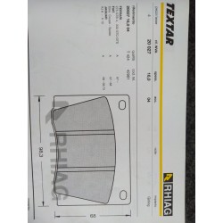 Pastiglia freno wva  20027   16