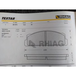 Pastiglia freno WVA 20073  12.5