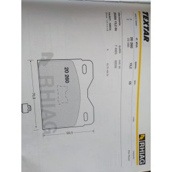 Pastiglia freno wva  20260   15.2