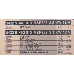 Motorino avviamento  CITROEN